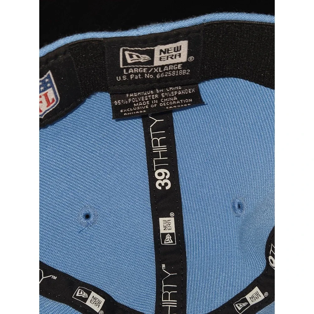 Tennessee Titans NFL New Era‎ 39Thirty Hat Cap L/XL Light Blue Stars
